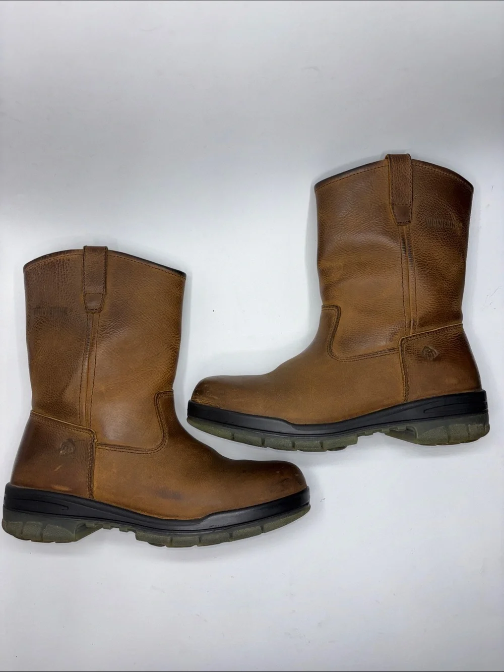 Wolverine Pull-On Leather Work Boots Men's 9 Slip/Oil Resistant W03367 Soft Toe